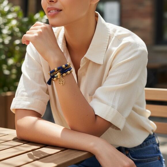 Stackable Beaded Bracelet Set - Picture 2 of 4